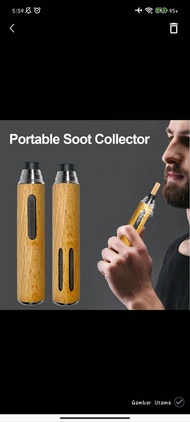 Asbak Rokok Portable Enclosed with USB Tungsten Coil Lighter EHS / ASBAK PORTABLE ELEKTRIK PIPA ALAT
