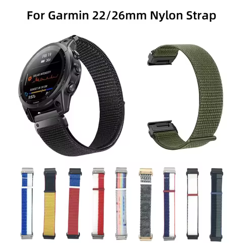 for Garmin Fenix 6X 6s Pro braided nylons Strap/Fenix 7/D2 instinct For Garmin 20/22/26mm Quick Rele