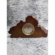 Burl Wood Table Top Clock