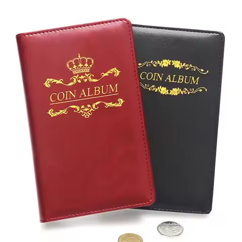 120Pcs Numismatic Album Coin Memorial Book Mini Album Commemorative Coin Storage Book High Capacity