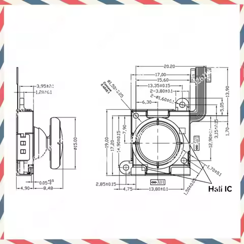 -A21Z 2PCS TMR Electromagnetic Joystick For ANBERNIC RG505 RG405M RG405V Rgcube Anti-Drift Tunnel Ma