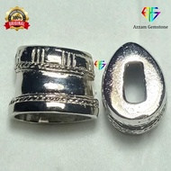 Cincin Ring Badik Bugis Logam Coin bkn Keris Mandau Pedang Kuningan