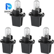 DOOUR 5pcs DC 12V 1.2W T5, Plastic Light Color: Yellow Dashboard Indicator Light Blub, Easy to use 2