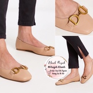 Square Ballet Flats in Beige brand Asos Uk