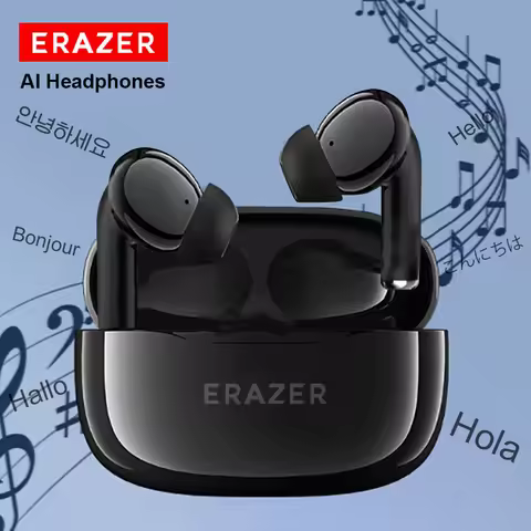 ERAZER New AI Translation Earbuds Real Time Wireless Bluetooth Earphones Compatible Headphones for T