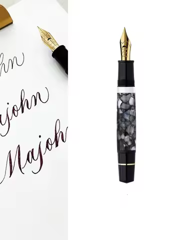 Majohn P139 Piston Resin Fountain Pen #6 EF/F/M/Flex Nib, All Brass Piston System Large Capacity Ink