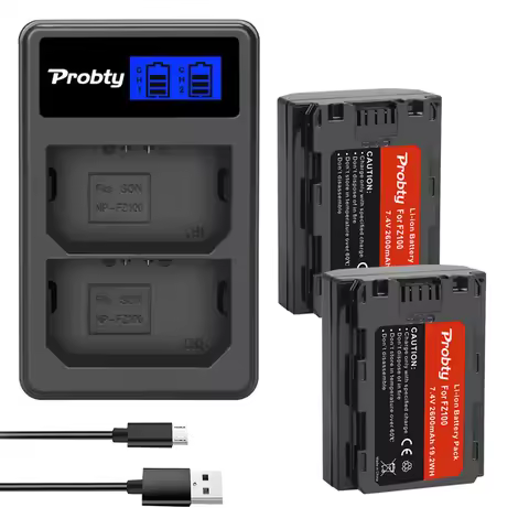 NP-FZ100 NPFZ100 NP FZ100 Battery+LCD Dual USB Charger For Sony NP-FZ100 BC-QZ1 Sony a9 a7R III a7 I