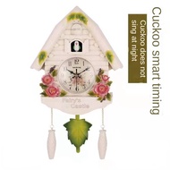 Plastic European Creative Cuckoo Cuckoo Clock Living Room Decoration Wall Clock Wall-Mounted Timekeeping Wall Clock Mute Quartz Clock