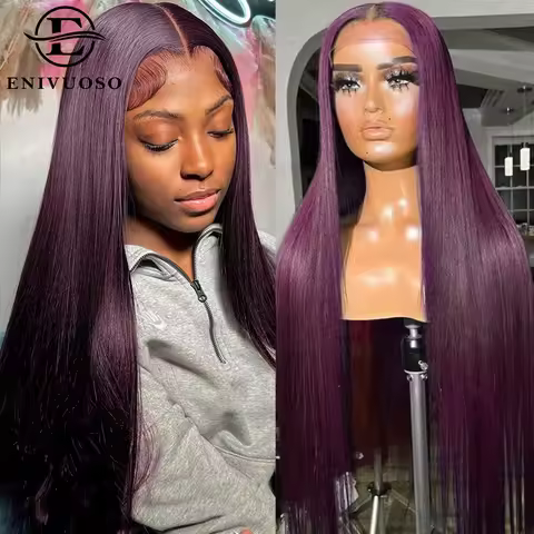 30 Inch Long Straight Synthetic Lace Front Wig Wear To Go Glueless Wig Dark Burgundy 13X4 Synthetic 