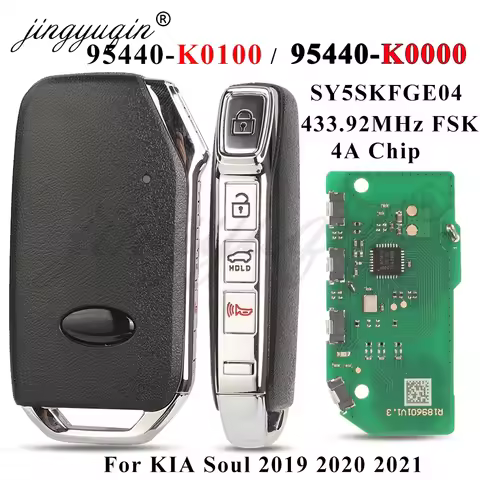 jingyuqin 95440-K0000 Smart Keyless For Kia Soul 2019 2020 2021 4A NCF29A1M Chip 433MHz Car Remote C