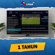 AlphaTV 1 Tahun/Lifetime Android/iOS/SmartTV/IPTV/Movies/Syber/ODTV/ZozoTV/TeleTV/WatchTV/SyokTV/SyberTV/Alpha TV/Syber