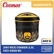 Cosmos CRJ-5508 BC Rice Cooker / Magic Com / Rice Com 3in1 Kapasitas 2.5 Liter / 2,5 L + Tongolan Food Grade Non-Stick Anti Lengket CRJ 5508 BC / CRJ5508 BC / CRJ-5508BC / CRJ 5508BC / CRJ5508BC