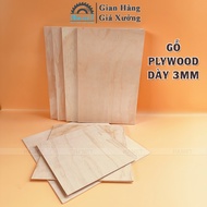 [Plywood - Plywood for modeling] - 3mm Plywood - Many sizes. Suitable for making wooden models, lase