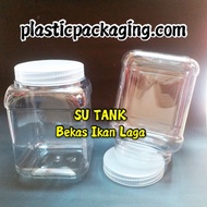 SU Tank Plastik Ikan Betta /Balang kuih Petak/ Cookies Container/ Bekas Ikan Laga / PET JAR SU TANK BETTA FISH