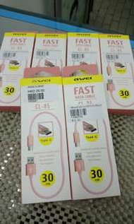 Samsung 充電線 USB Awei Type-C 30cm type c