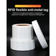 20pcs Flexible Anti-metal RFID Tag, UHF 860-960MHz Printable Adhesive Backing Sticker for Metal Surf