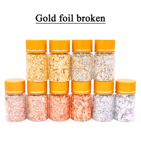 Imitation Gold Leaf Flakes Copper Flakes for Gliding Arts Crafts Decoration Silver Copper Gold Foil 