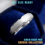 [P54] Men's Engagement Wedding Ring – 950 Silver, Palladium, Platinum, White Gold Options – SAN950