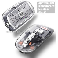 FMOUSE M133 Wireless Gaming Mouse Silent Transparent Rechargeable 2.4G Bluetooth Suction Cyberpunk M