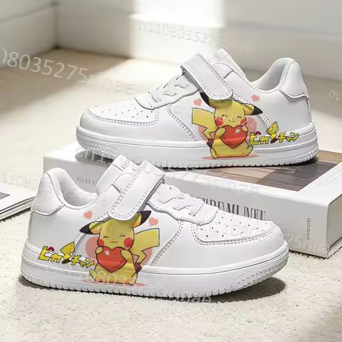 Pokemon Pikachu Kids Shoes Hot Selling Soft Sole Comfortable Cute Print Sport Shoes Gift for Boys Gi