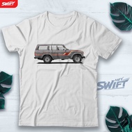 Land Cruiser t-shirt fj60 fj 60 Gray OFFROAD 4X4 TSHIRT BAJU DISTRO
