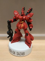 Gundam mini figure collection mfs 銀色 高達 樽蓋 底灰 上色 水貼 沙煞比 Sazabi MSN-04 rg mse converge fw gframe gsig