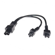 IEC320 C6 to 2XC5 Female Y Type Splitter Power Cord, C5 to C6 Power line cable to 2ways IEC 320 C5 E