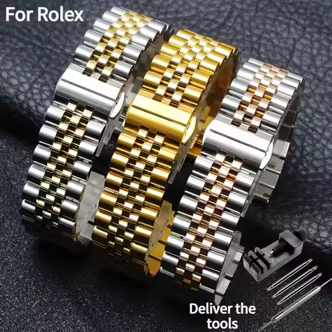 Stainless steel strap for original Rolex 116233 Datejust Oyster 36 Sky-Dweller GMT-Master Il Seiko 5