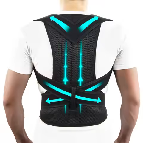 Back Brace Posture Corrector for Women and Men, Shoulder Straightener, Adjustable Full Back Support