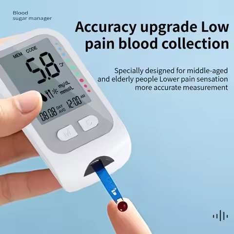 New Home Blood Glucose Meter Glucometer Complete KitFinger Blood Digital Glucose Sugar Test Machine 