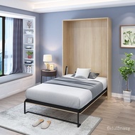 WJInvisible Bed Folding Bed Front and Side Flip Hidden Bed Upper and Lower Flip Wall Bed Murphy Bed Wardrobe Integrated