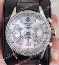 【時刻魔力】BENTLEY 賓利男士銀色真鑽腕錶(BL1784-202WCB-S)