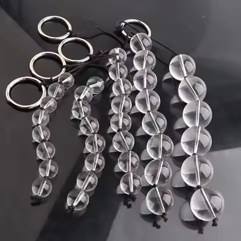 Crystal Glass Anal Pull Beads Vaginal Balls Butt Plug Toys BDSM Massager Beads Inserted Plug Erotic 