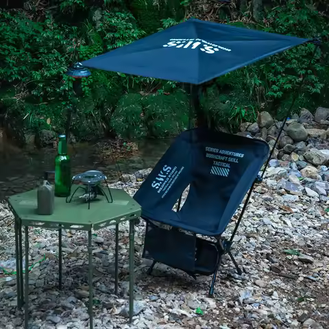 Beach Chair Sunshade UV Protection Lounge Chair Sunshade Adjustable Camping Folding Canopy for Helin