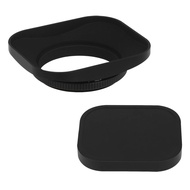 Haoge LH-B46T 46mm Square Metal Screw-in Lens Hood with Cap for Leica Summilux-M 35mm f/1.4 50mm f1.