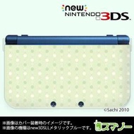 (new Nintendo 3DS 3DS LL 3DS LL ) かわいいGIRLS 8 ドット パステルグリーン 水玉 カバー