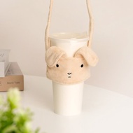 蠟筆小新絨毛飲料杯套 妮妮幸福兔-妮妮兔 飲料套 飲料袋