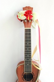 烏克麗麗配件 夏威夷熱帶花 緞帶 雞蛋花 烏克麗麗背帶