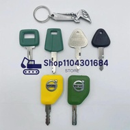 5PCS Ignition Keys for Volvo Excavator Keychain for C001/777/11039228 Excavator Key EC55 60 210 290 