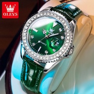 สินค้าใหม่! นาฬิกาสุภาพสตรียอดนิยม OLEVS ลดราคาแบรนด์2023นาฬิกา Rolex กันน้ำหรูหราเพชรสำหรับผู้หญิง