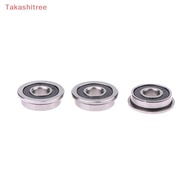 (Takashitree) 10Pcs F695-2RS Stainless Steel Bearing Flanged Miniature Deep Groove Bearings F695 Bea