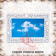 PUTIH White Mirror Frame 80x50 CM (Without Glass)