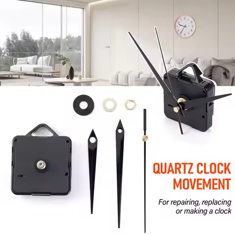 6168 Model Black Quartz Wall Clock Movement Motor Mechanism Kit Quiet Pointer Replacement Mechanism 