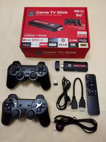 TV Stick X2 Game TV Box 64GB 10000+ gaming HD 8K 5G WiFi high-definition retro video game console wi