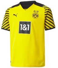 Kid's Borussia Dortmund 2021-22 Home Soccer Jersey (Cyber Yellow-Puma Black, X-Large)