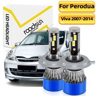 【For Perodua】Viva 2007-2014 LED Car Headlight Bulbs Hi-Lo Beam Headlamp 6000K White 11000LM Super Br