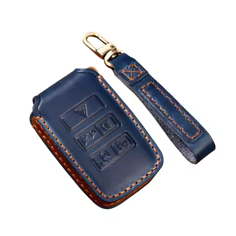 Leather Car Key Case Cover for Land Rover Range Rover Sport A9 Discovery 2 3 4 Sport For Jaguar XF A