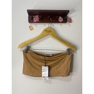 STRADIVARIUS BROWN BANDEAU TOP