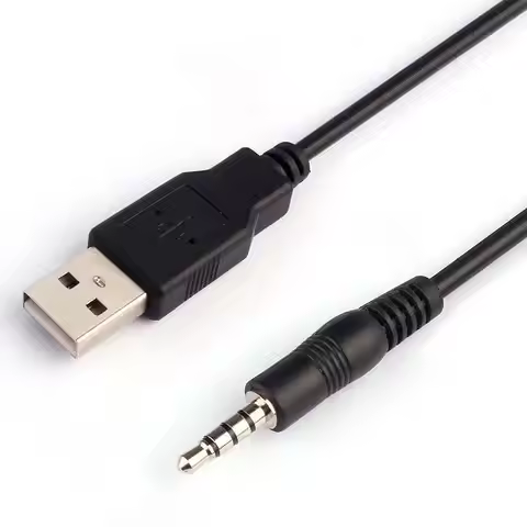 1M 3.5mm Mono Male To USB Power Cable Jack 3.5mm 2 Pole To USB Charging Cable USB To 3.5mm Adapter C