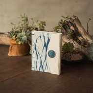 絞染水波X科普特式縫製手工書(加書蓋)。筆記本/紀念冊/手帳